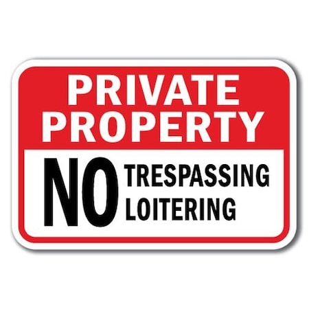 Signmission Safety Sign, 12 in Height, Aluminum, Private Prop - P P No L A-1218 Private Prop - P P No L